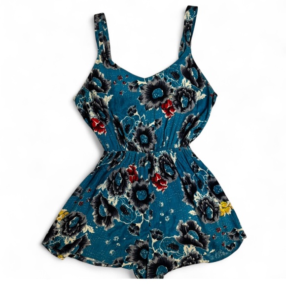 Billabong | Blue Floral Romper | Small - Picture 3 of 7